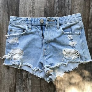 Urban Outfitters Renewal Denim High Waist Shorts